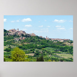 Typisch traditioneel dorp in Toscane - Italië Poster