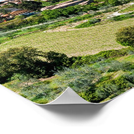 Typisch traditioneel dorp in Toscane - Italië Poster (Hoek)