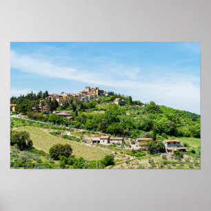 Typisch traditioneel dorp in Toscane - Italië Poster
