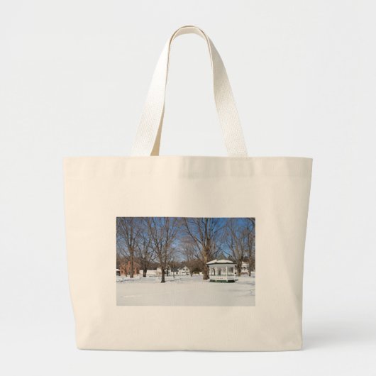 Typisch Vermont dorp in de winter Grote Tote Bag (Voorkant)