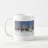 Typisch Vermont dorp in de winter Koffiemok (Links)