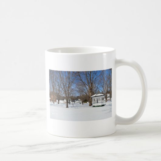Typisch Vermont dorp in de winter Koffiemok (Rechts)