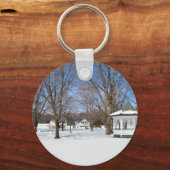 Typisch Vermont dorp in de winter Sleutelhanger (Voorkant)