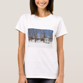 Typisch Vermont dorp in de winter T-shirt