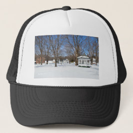 Typisch Vermont dorp in de winter Trucker Pet
