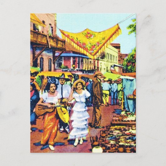 Typisch voor Early Los Angeles - Olvera Street Briefkaart (Voorkant)