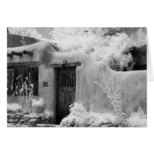 Typische adobe-deur en -ingang in Santa Fe, New (Voorkant Horizontaal)