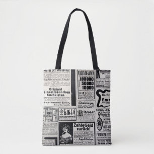 Typische advertenties in het Duits in een nieuw Eu Tote Bag
