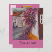 typische alentejo-huizen, sparen de datum aankondigingskaart (Voorkant / Achterkant)