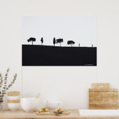 Typische bomen in Toscane Poster (Keuken)