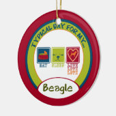 Typische dag voor mijn beagle | Versiering Keramisch Ornament (Links)