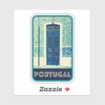 Typische deur- en tegels, illustratie Portugal