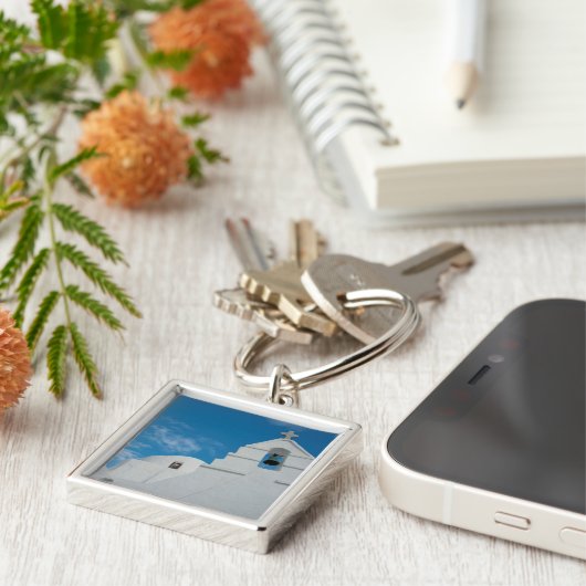 Typische gevlekte kerk sleutelhanger (Zijkant)