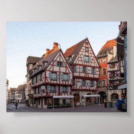 Typische huizen in Colmar Poster