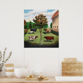 Typische koeien poster (Keuken)
