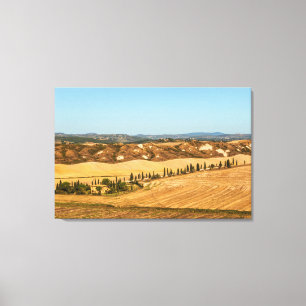 Typische landschappen voor de provincie Siena in T Canvas Afdruk