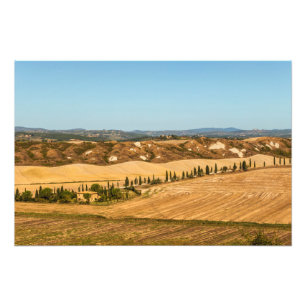 Typische landschappen voor de provincie Siena in T Foto Afdruk