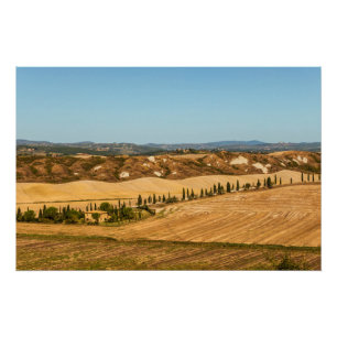 Typische landschappen voor de provincie Siena in T Perfect Poster