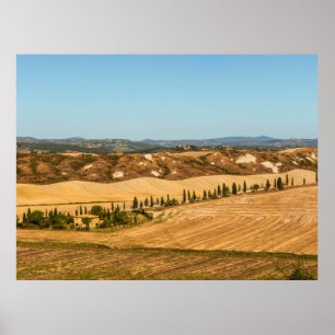 Typische landschappen voor de provincie Siena in T Poster