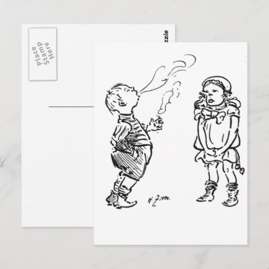 Typische man briefkaart (Voorkant / Achterkant)