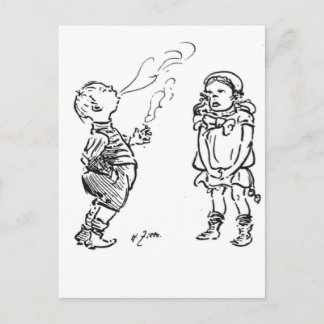 Typische man briefkaart