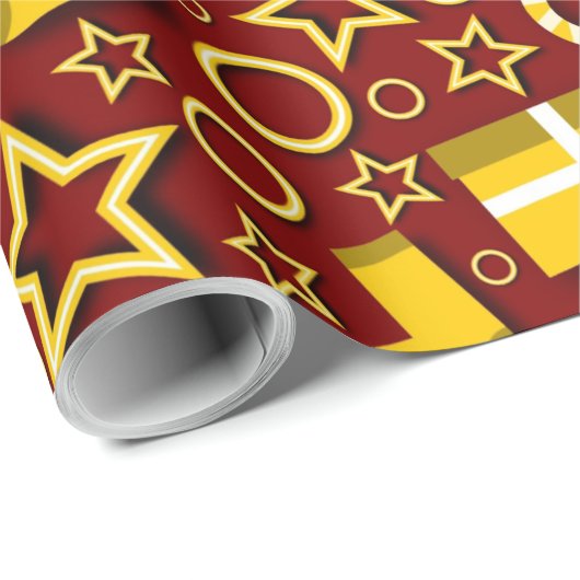 Typische motieven voor kerstdag cadeaupapier (Rol Hoek)