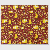 Typische motieven voor kerstdag cadeaupapier (Vlak)