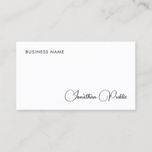 Typische naam Elegant Simple Design Company Visitekaartje (Voorkant)