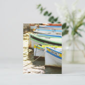 Typische plaatselijke vissersboten briefkaart (Staand voorkant)