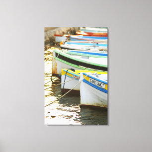 Typische plaatselijke vissersboten canvas afdruk