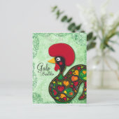 Typische rooster van Barcelona - Galo de Barcelos Briefkaart (Staand voorkant)