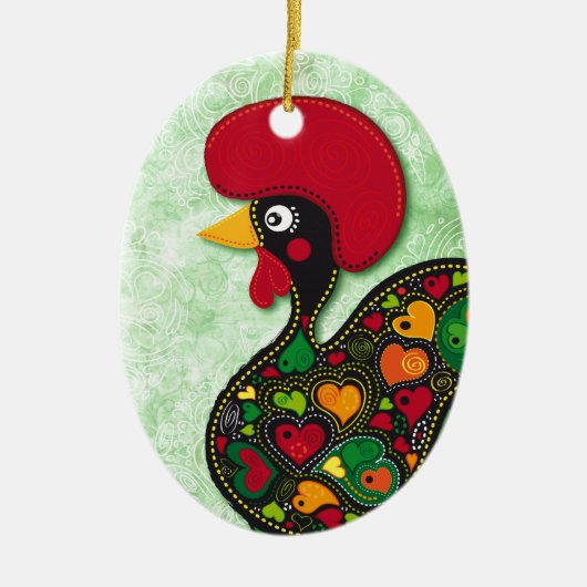 Typische rooster van Barcelona Keramisch Ornament (Voorkant)