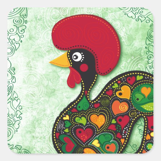 Typische rooster van Barcelona Vierkante Sticker (Voorkant)