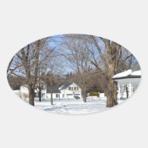 Typische stad Vermont in de winter