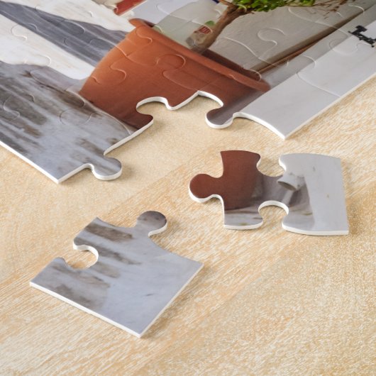 typische straat in Mykonos Legpuzzel (Zijkant)