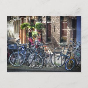 Typische Street Scene, Sights of Amsterdam Briefkaart