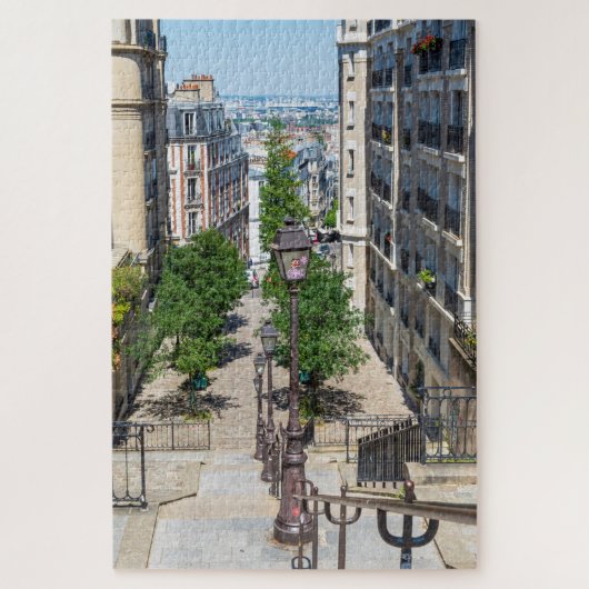 Typische trap op Montmartre hill - Parijs Legpuzzel (Verticaal)