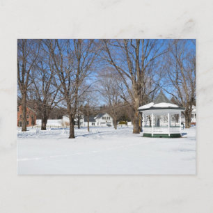 Typische Vermont-stad in de winter ansichtkaart Briefkaart