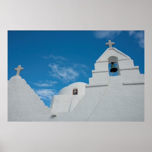 Typische witgekalkte kerk poster (Voorkant)
