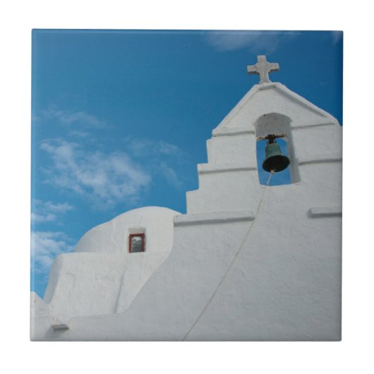 Typische witgekalkte kerk tegeltje (Voorkant)