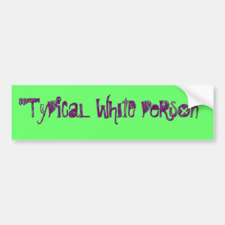 Typische witte bumpersticker