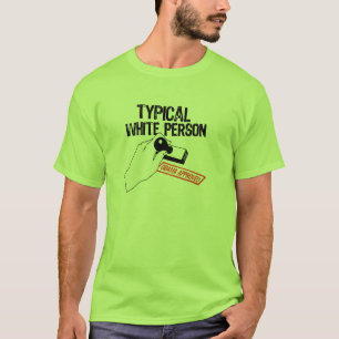 TYPISCHE WITTE PERSOON T-SHIRT