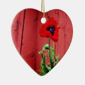 Typische Zweedse Falun rode kleur Keramisch Ornament (Rechts)