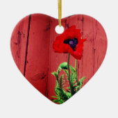 Typische Zweedse Falun rode kleur Keramisch Ornament (Voorkant)