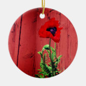 Typische Zweedse Falun-rode kleur Keramisch Ornament (Voorkant)