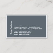 Typo en grijs visitekaartje (Achterkant)