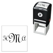 Typo Upright Initialen - Zelfinktkussen Zelfinktende Stempel (In situ)