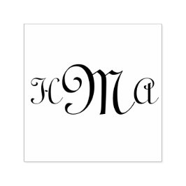 Typo Upright Initialen - Zelfinktkussen Zelfinktende Stempel