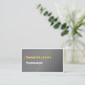 Typo visitekaartjes geel (Staand voorkant)