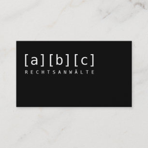 Typo visitekaartjes zwart
